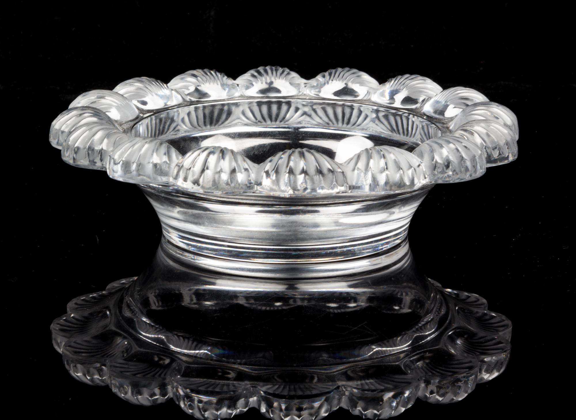 A Lalique Molded and Frosted Glass Bowl Diameter 8 inches. — SECOND HALF 20TH CENTURY