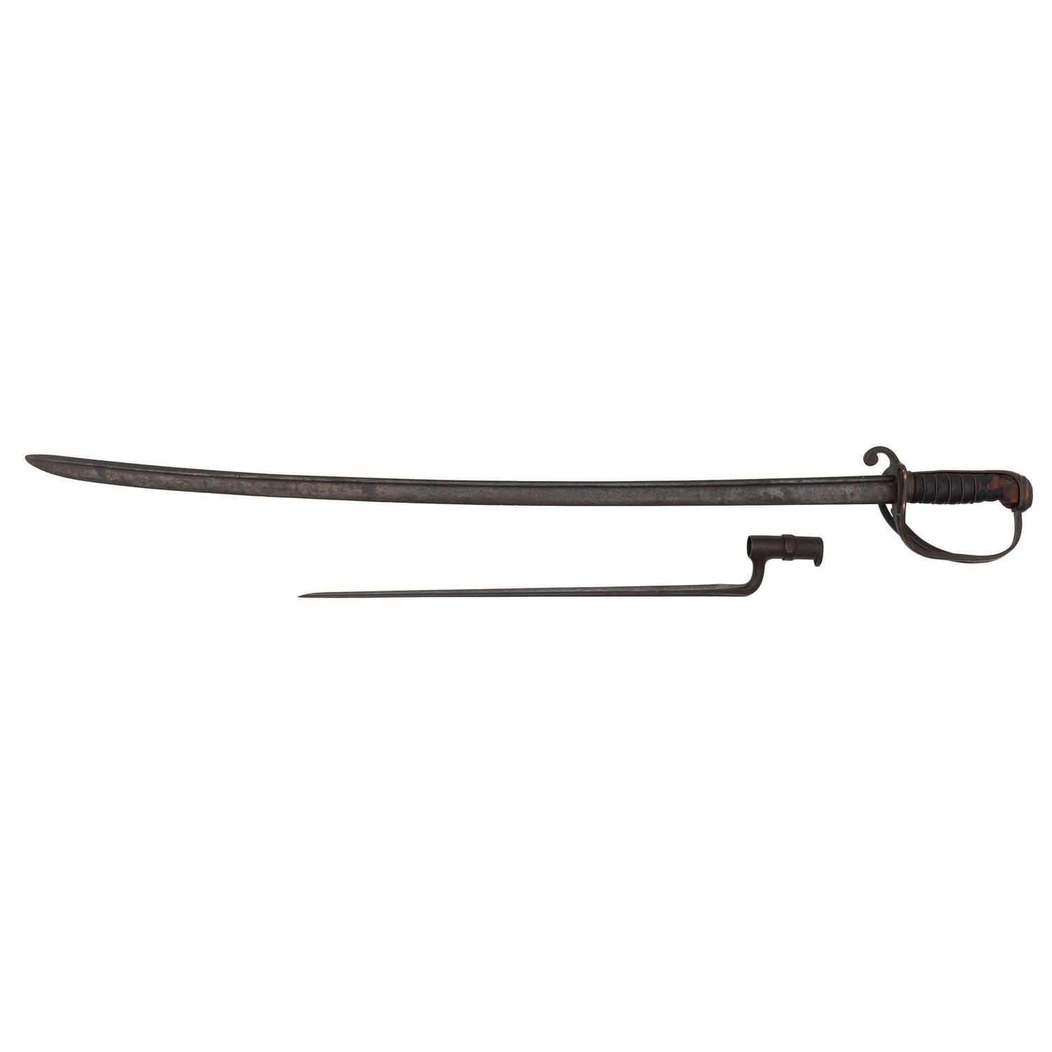 Attic Condition US Model 1833 Dragoon Saber and Socket Bayonet