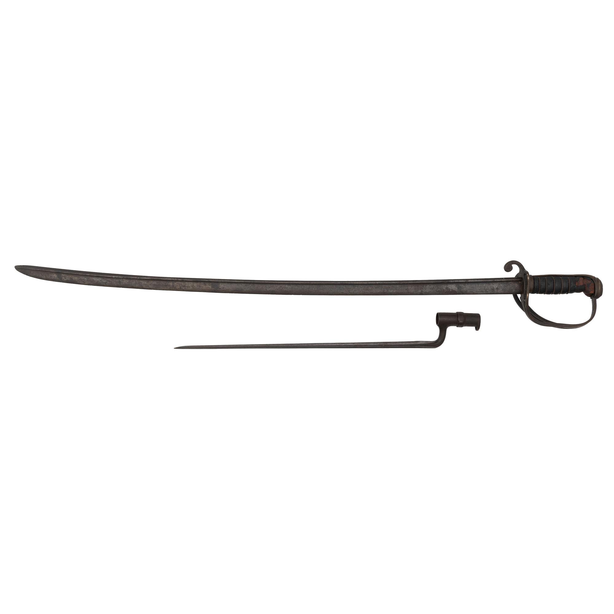 Attic Condition US Model 1833 Dragoon Saber and Socket Bayonet