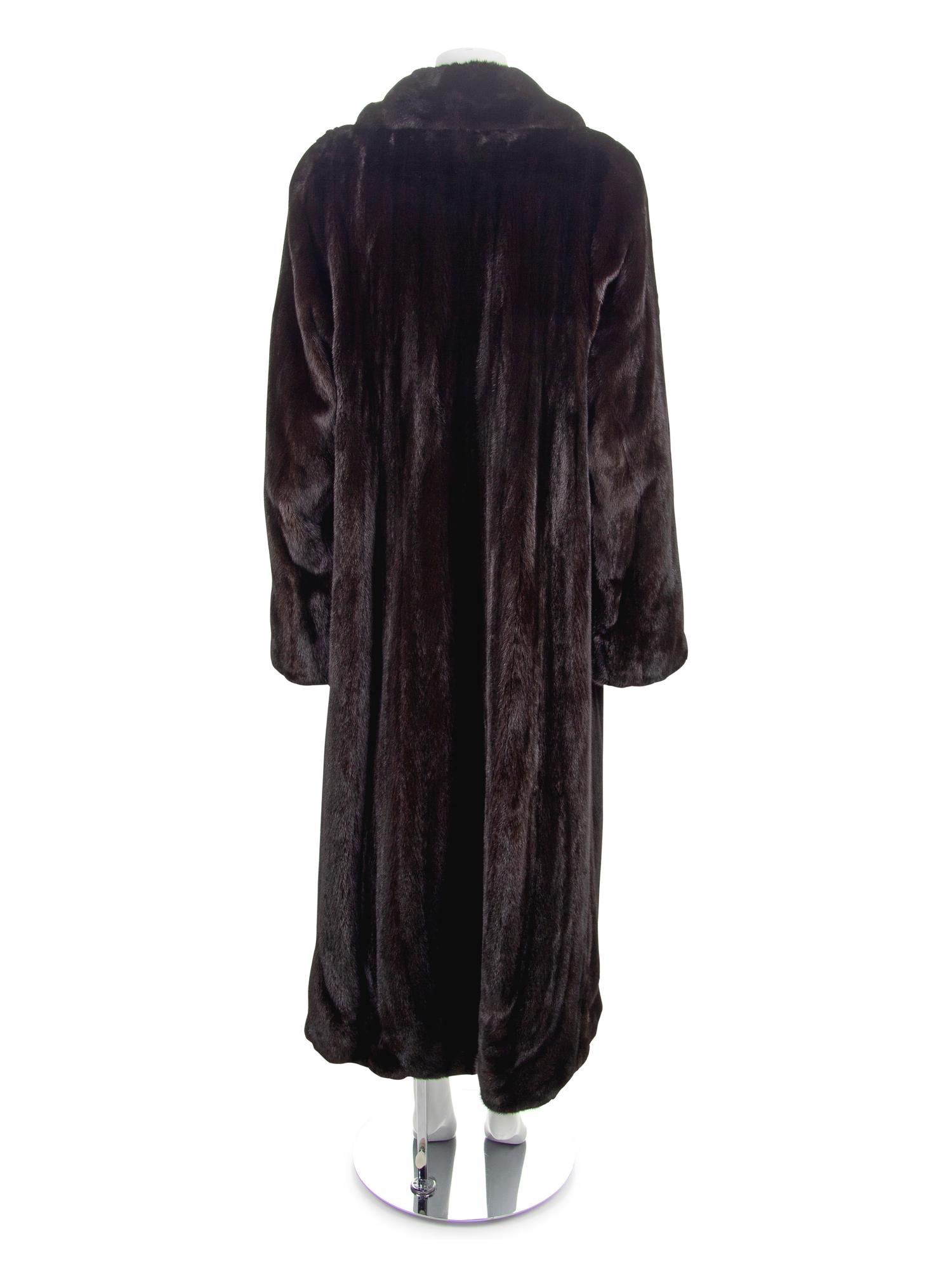 Birger Christensen Long Mink Fur Coat, 1990-2000s
