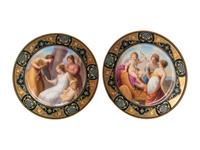 A Pair of Vienna Porcelain Cabinet Plates