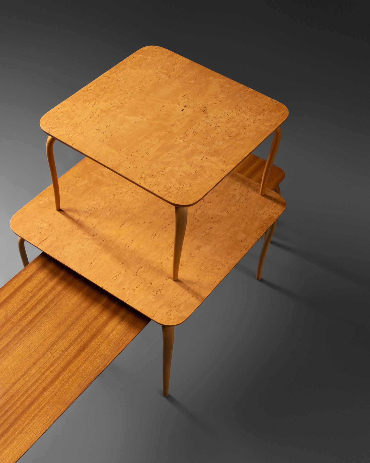 Three Occasional Tables, c. 1965 Firma Karl Mathsson, Sweden