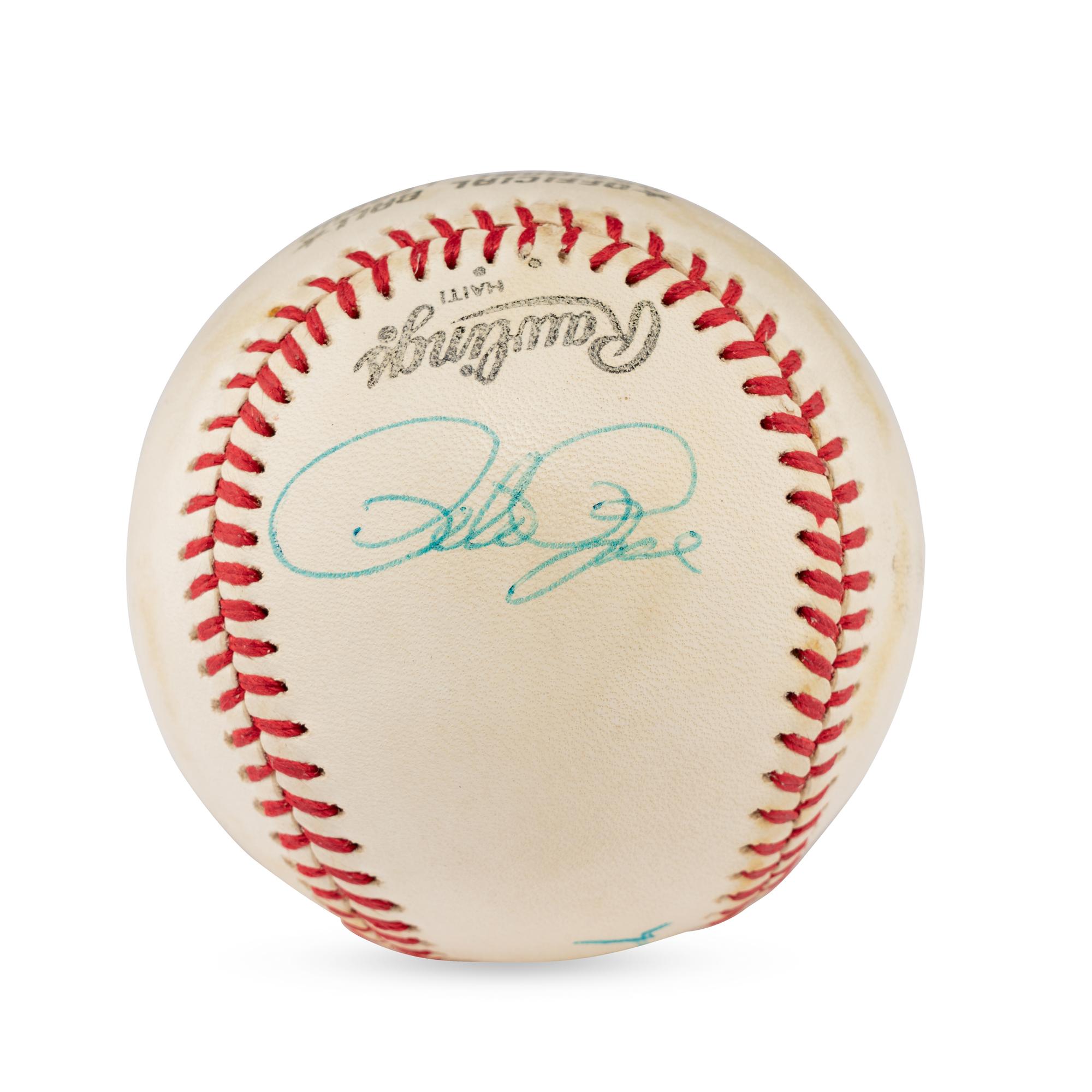 A Pete Rose and Edd J. Roush Single Signed Autograph Baseball (PSA and Beckett Authentication Services Letters of Authenticity)