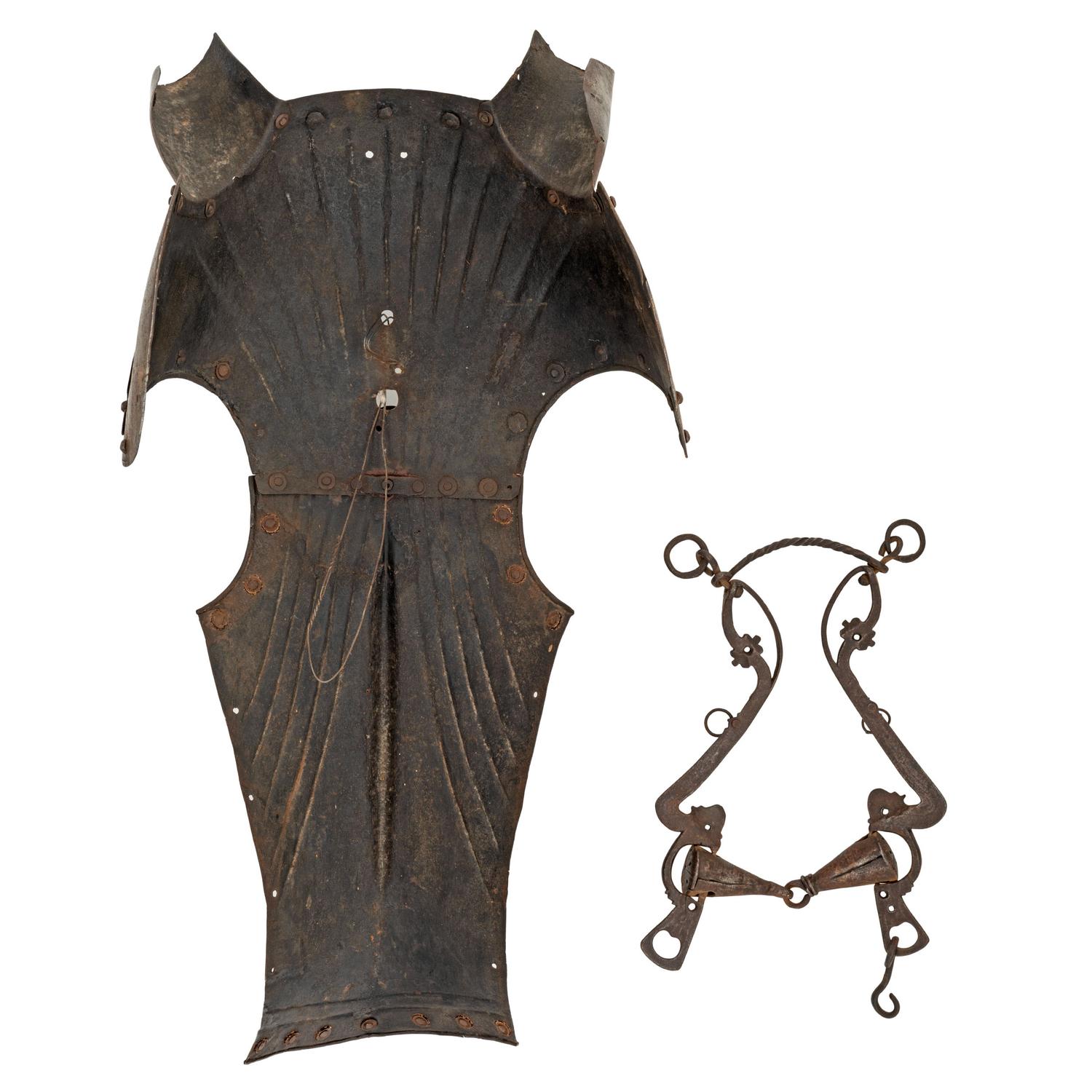 19th Century Reproduction Germanic Unicorn Style Chanfron (Shaffron) Facial Armor for a War Horse