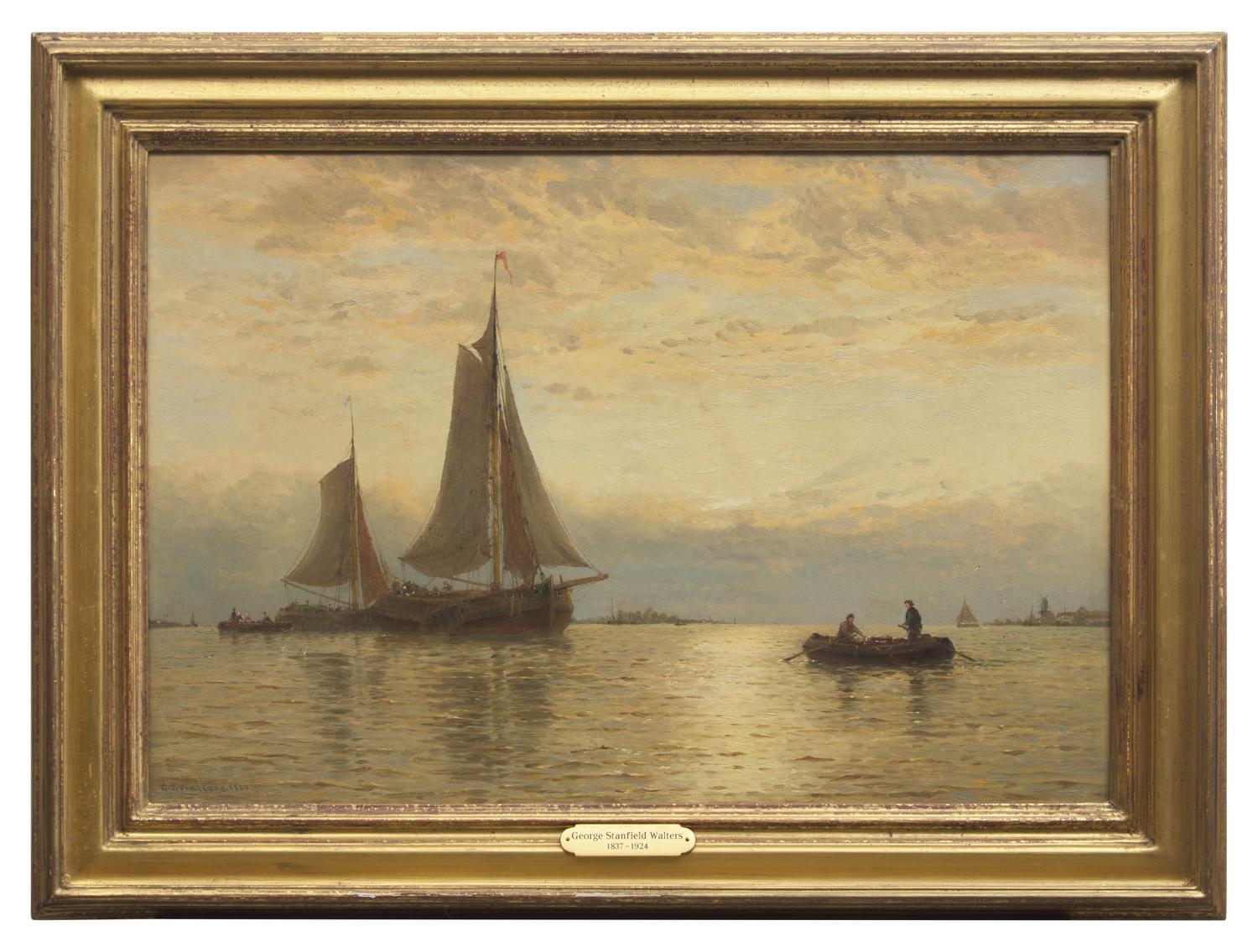 Dutch Tjalks at Sunset , 1885