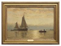 Dutch Tjalks at Sunset , 1885
