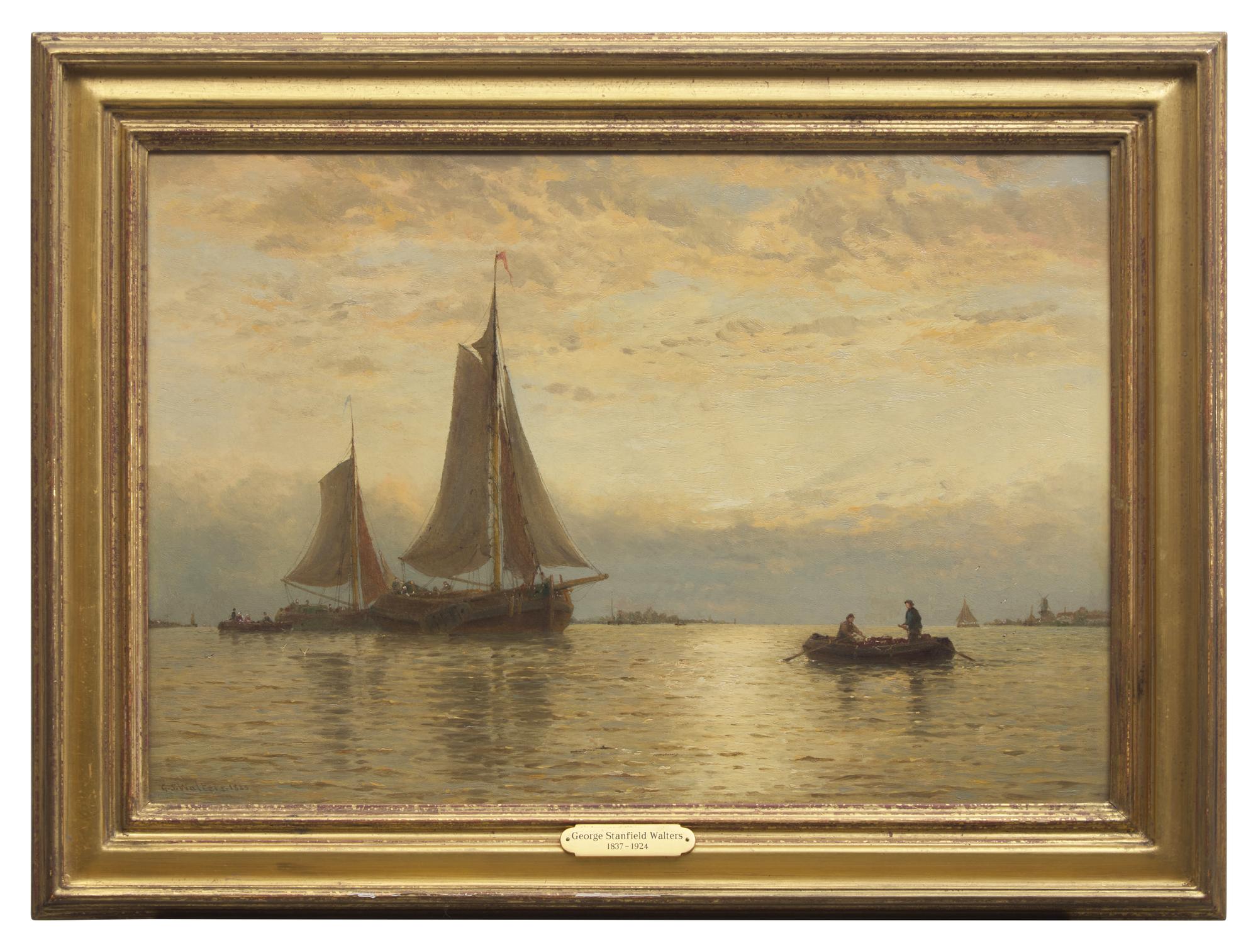 Dutch Tjalks at Sunset , 1885