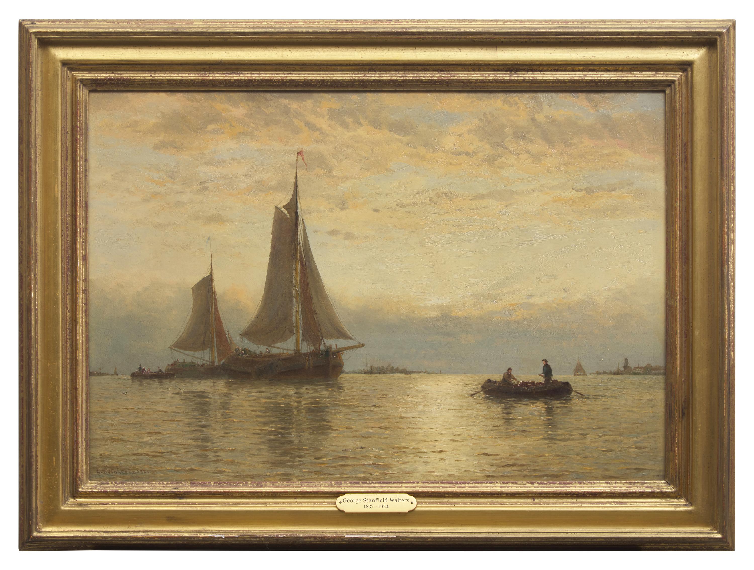 Dutch Tjalks at Sunset , 1885