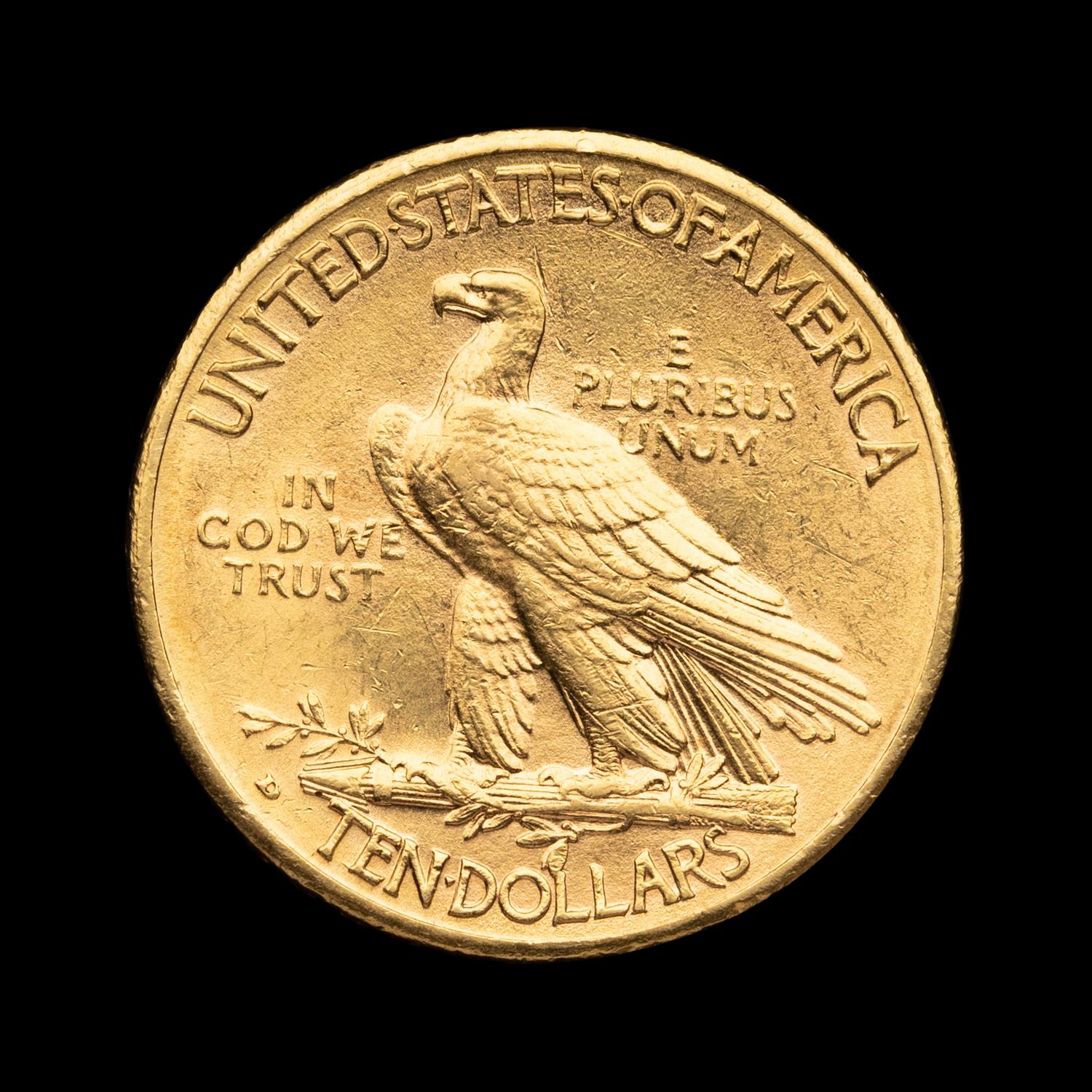 A 1910-D Indian Head $10 Gold Coin