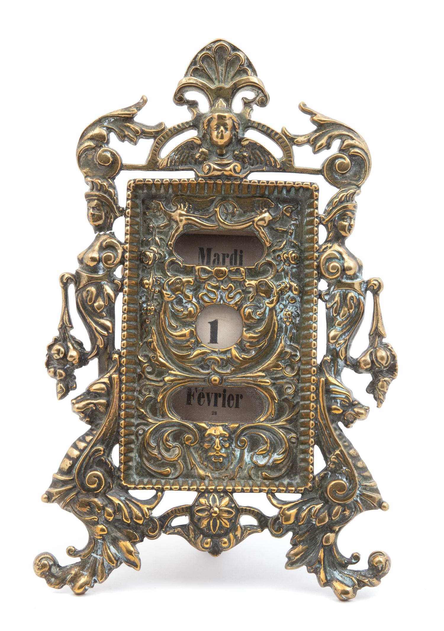 A French Brass Calendar — LATE 19TH CENTURY