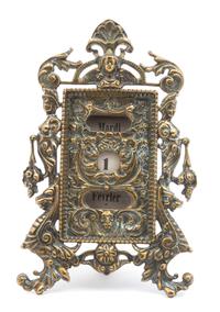A French Brass Calendar — LATE 19TH CENTURY