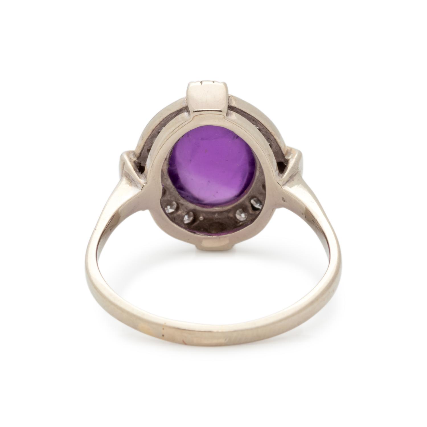 AMETHYST AND DIAMOND RING