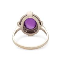 AMETHYST AND DIAMOND RING