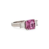 PINK SAPPHIRE AND DIAMOND RING