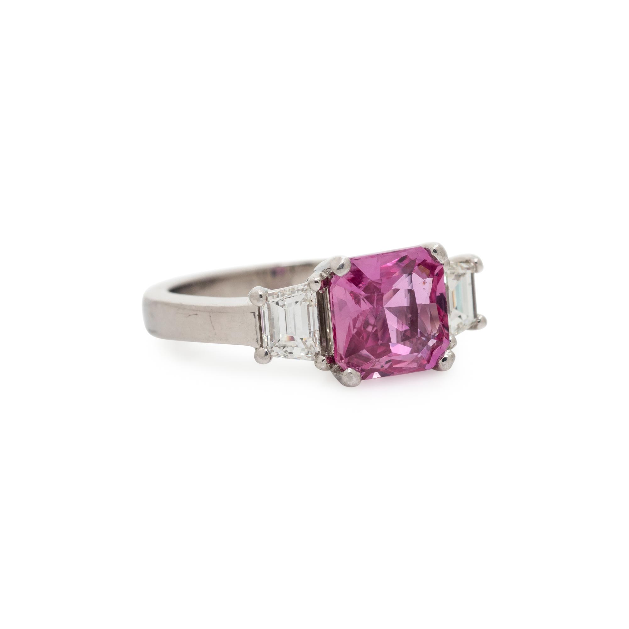 PINK SAPPHIRE AND DIAMOND RING