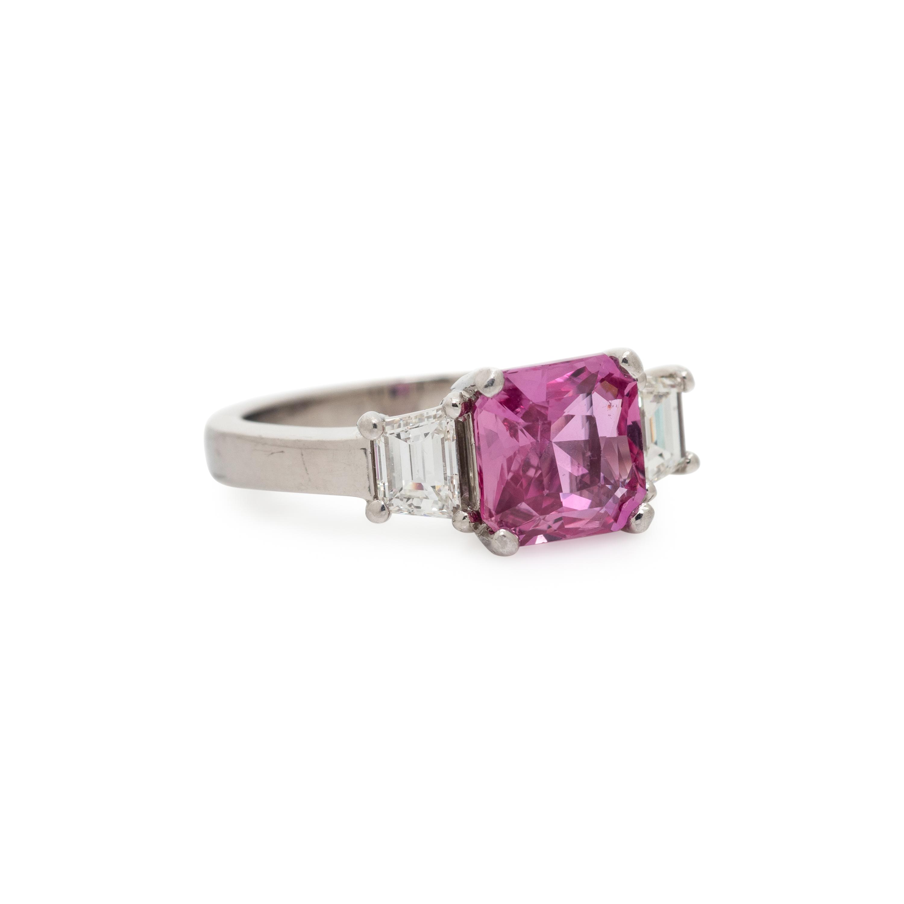 PINK SAPPHIRE AND DIAMOND RING
