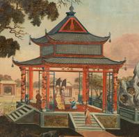 An Emperor in a Pavilion with Courtiers