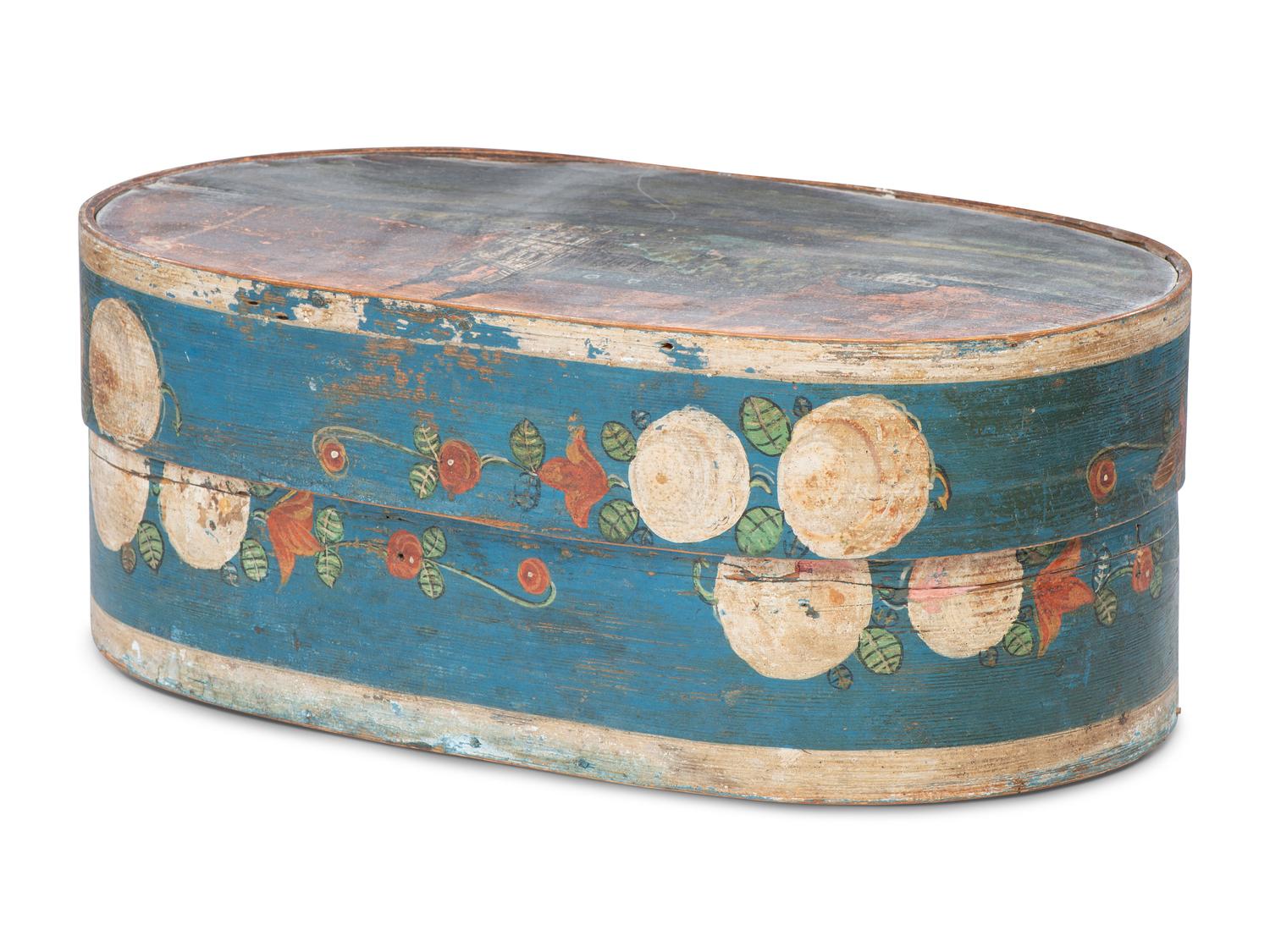 A North European Polychrome Decorated Storage Box