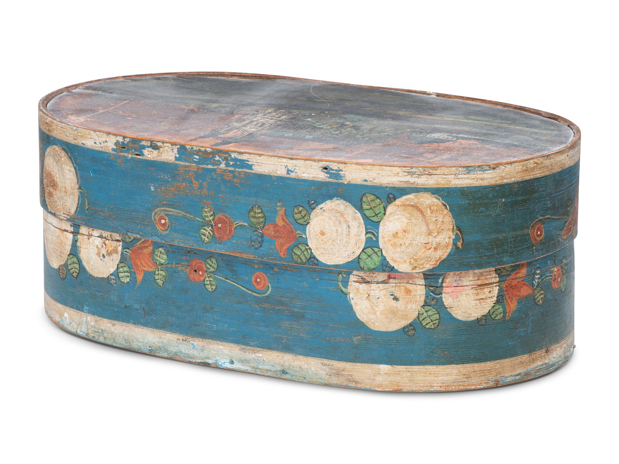 A North European Polychrome Decorated Storage Box