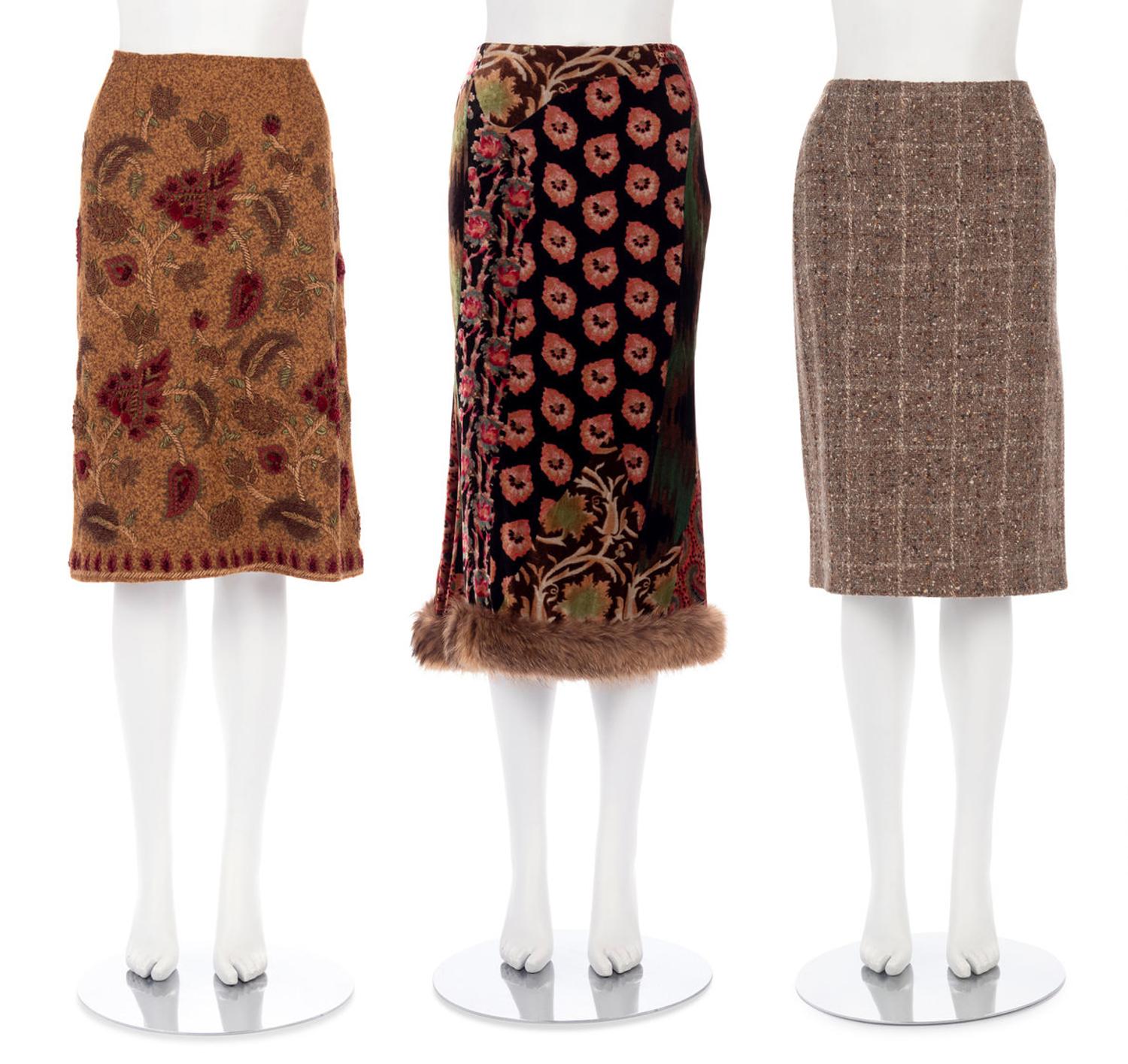Collection of Six Designer Pieces: Five Oscar de la Renta Pieces, One Chanel Skirt, 1999-2007