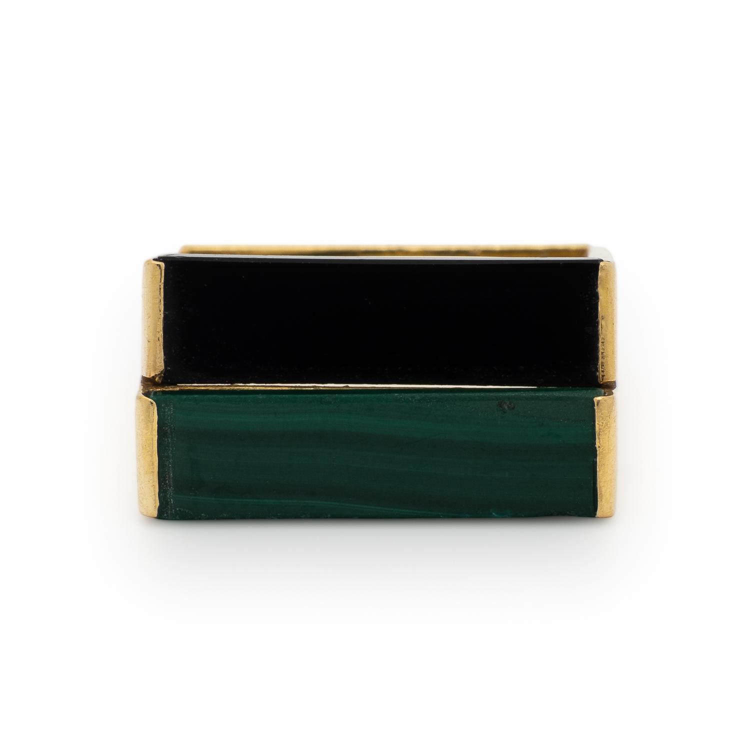 Onyx and Malachite Ring