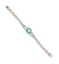 DIAMOND AND EMERALD BRACELET