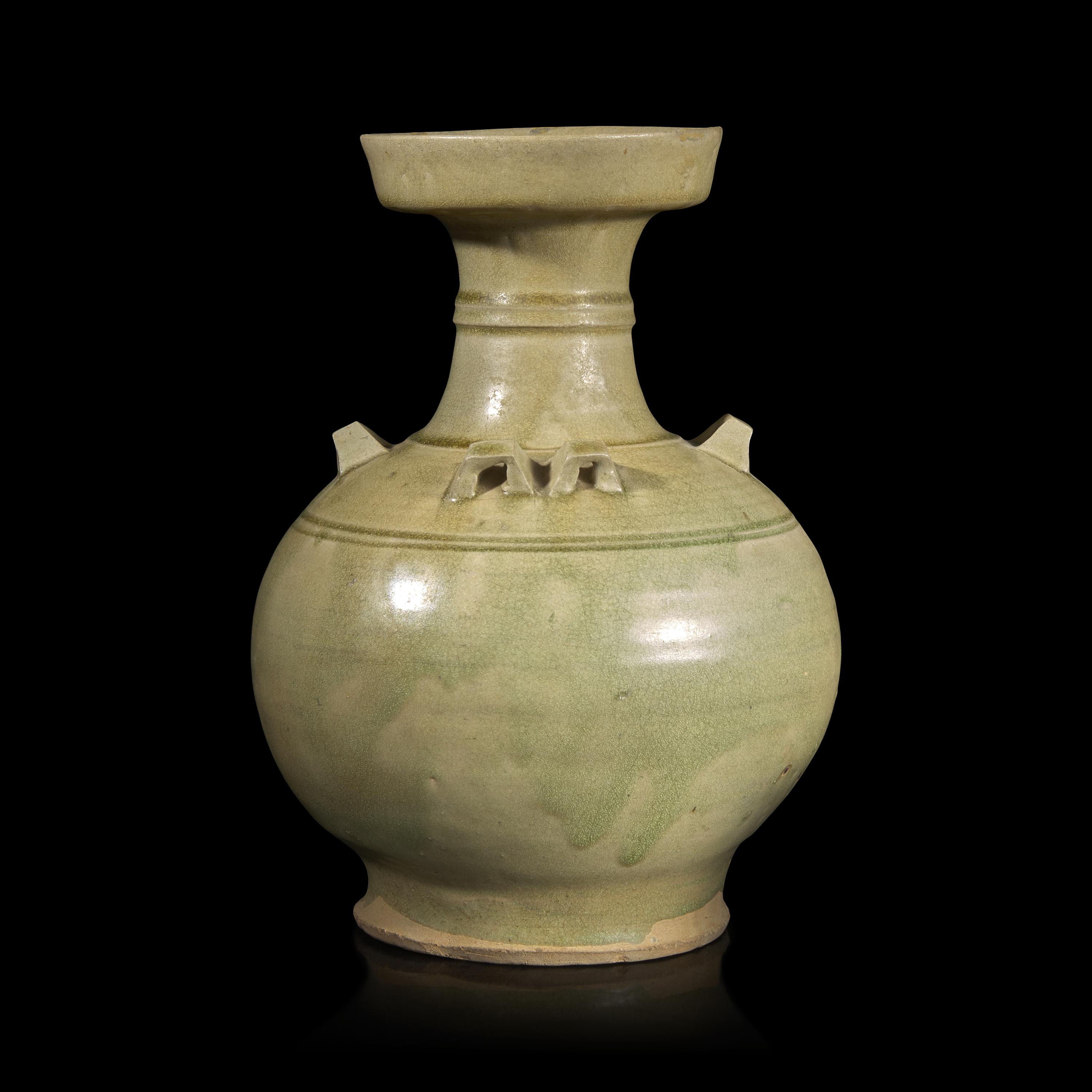 A Chinese Green Glazed Vase, Northern Dynasties