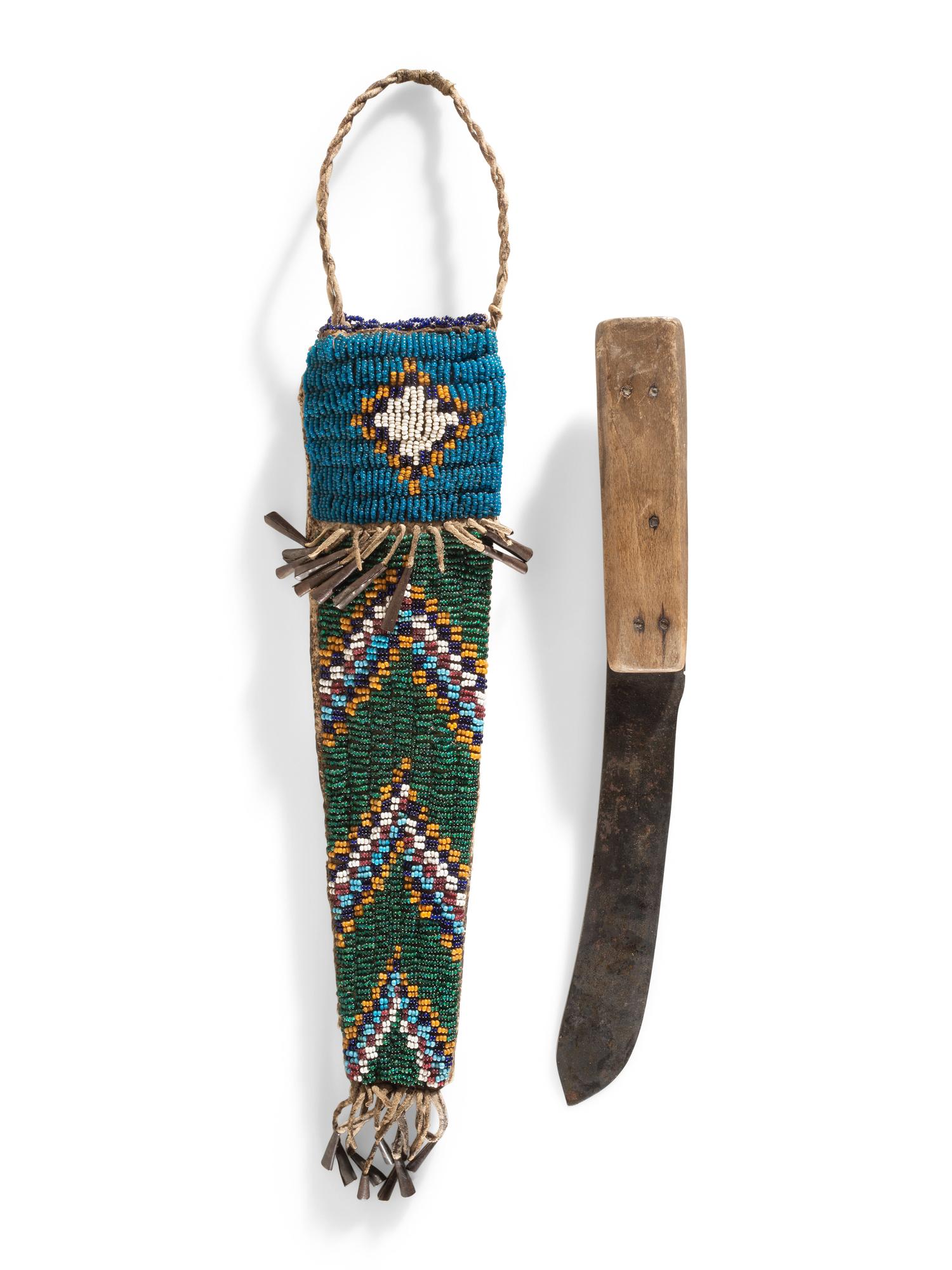 Blackfeet Beaded Knife Sheath, with Knife
