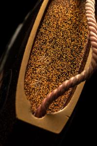 A Large Japanese Gold, Red and Black Lacquer Three-Case Inro
