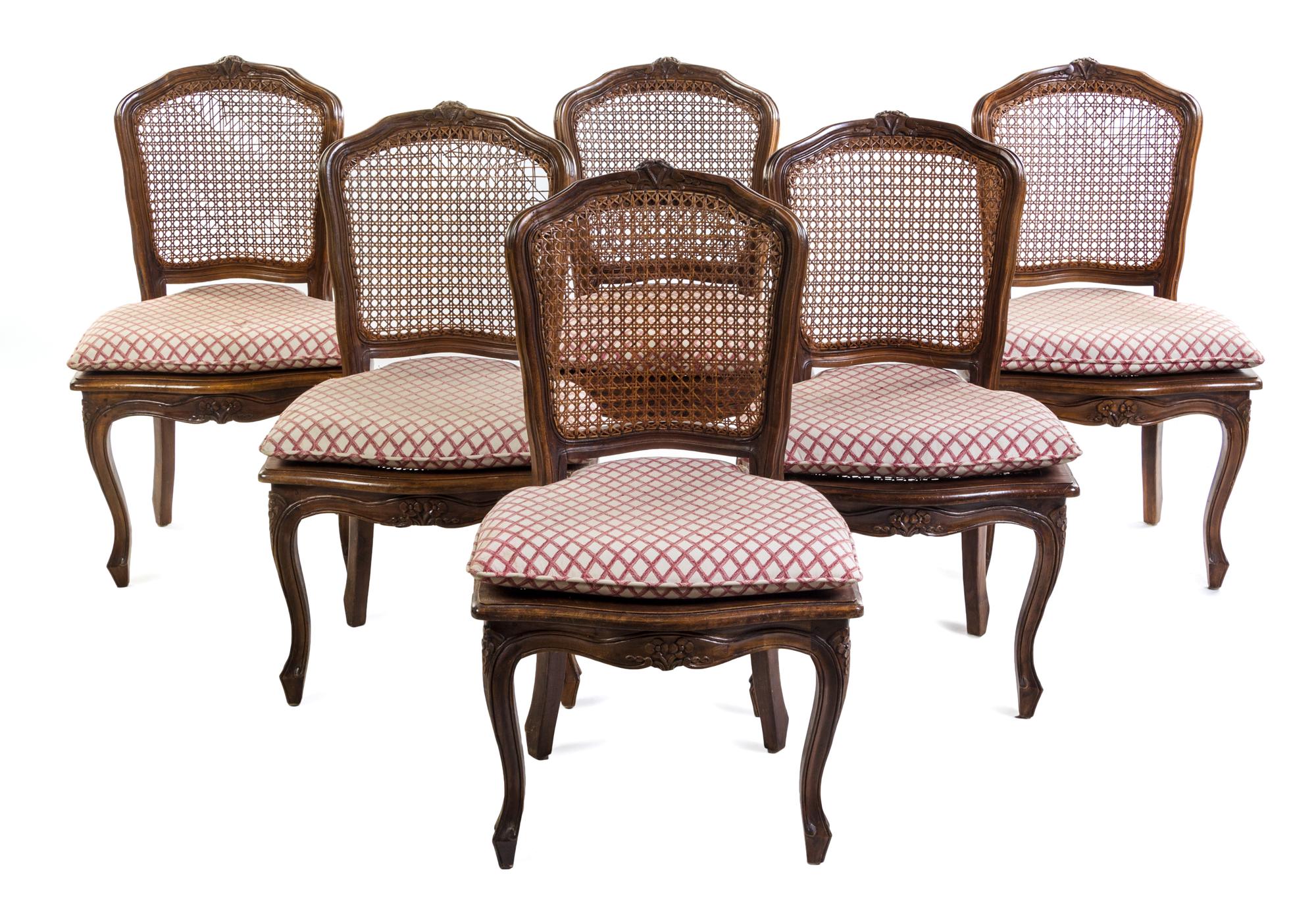 A Louis XV Style Walnut Salon Suite Width of settee 50 inches. — LATE 19TH CENTURY
