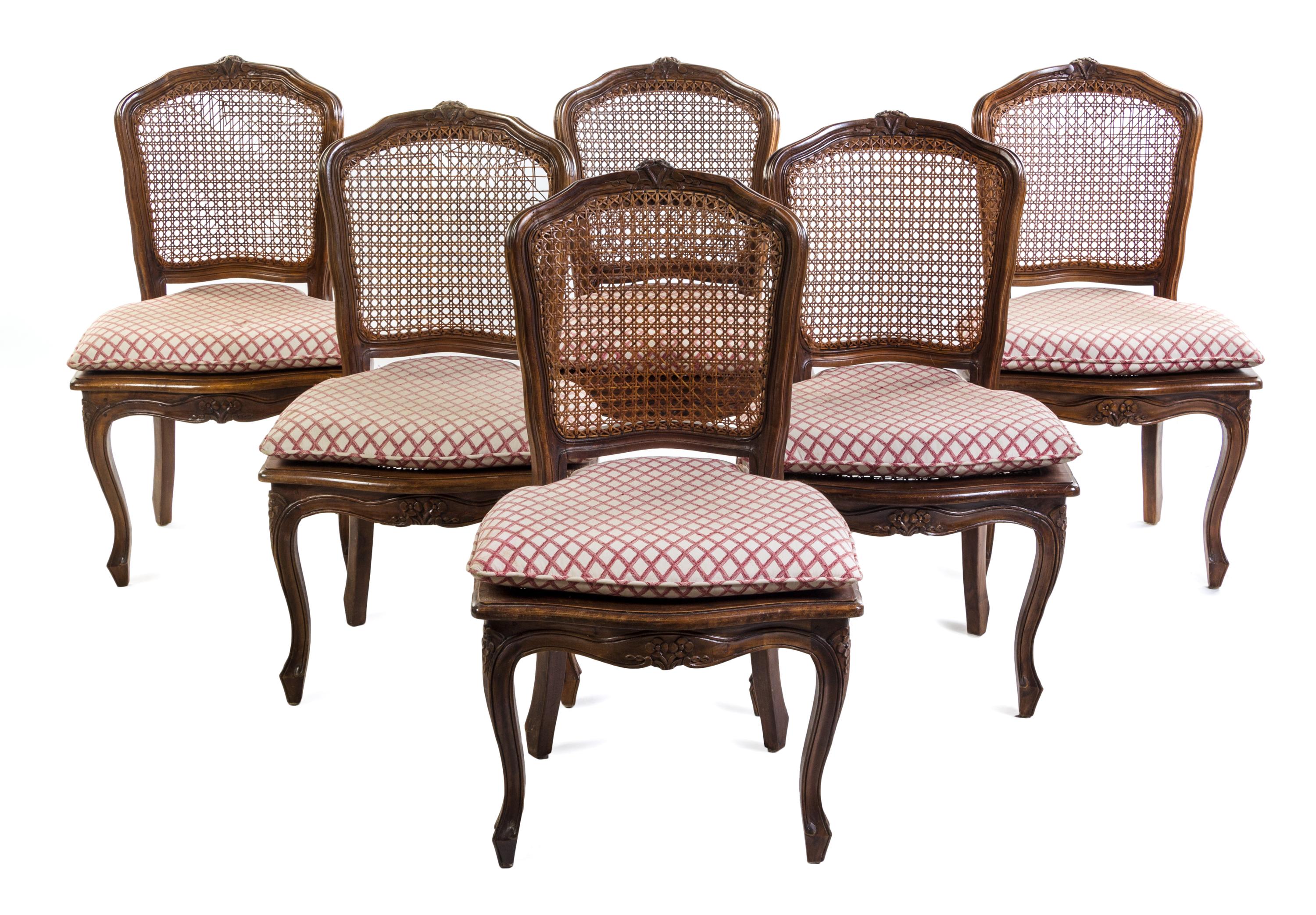 A Louis XV Style Walnut Salon Suite Width of settee 50 inches. — LATE 19TH CENTURY
