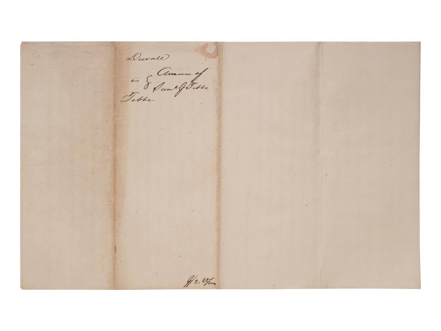 [ENSLAVEMENT & ABOLITION]. A group of 4 documents identified to the Carr and Tebbs families of Virginia, incl. references to the manumission and sale of enslaved persons.