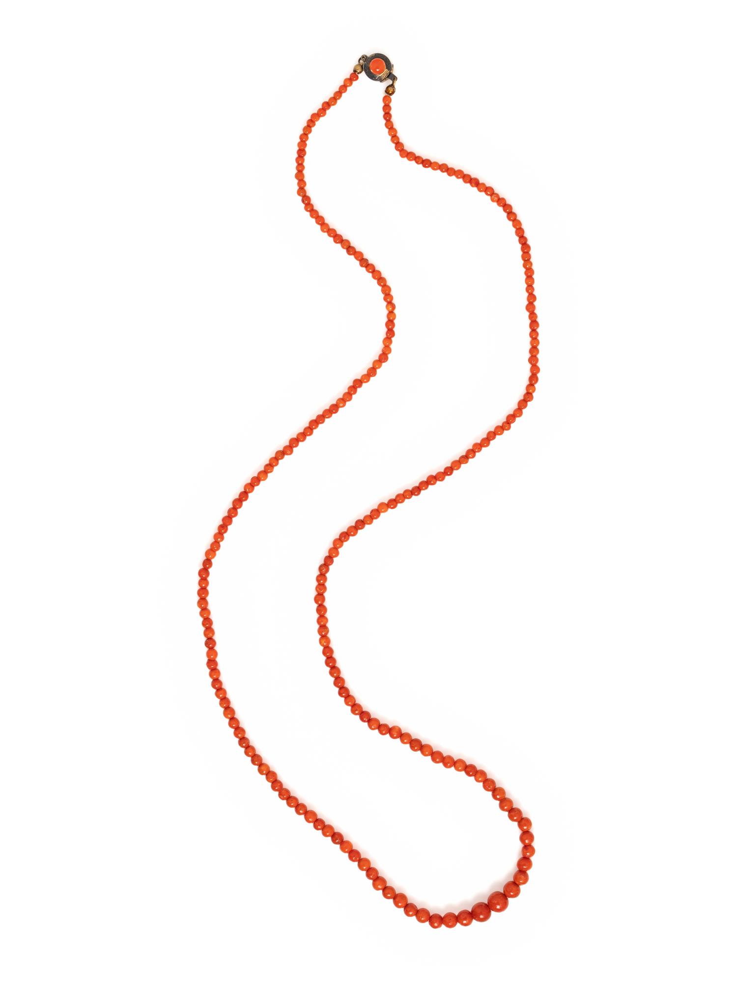 CORAL BEAD NECKLACE