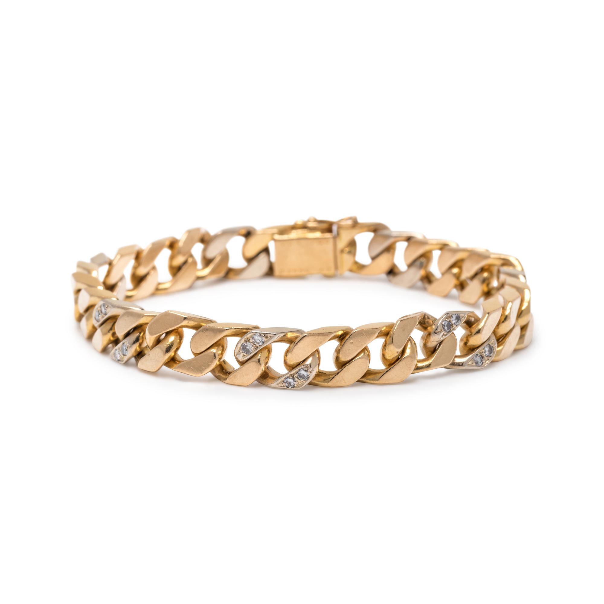 VAN CLEEF & ARPELS, YELLOW GOLD AND DIAMOND BRACELET