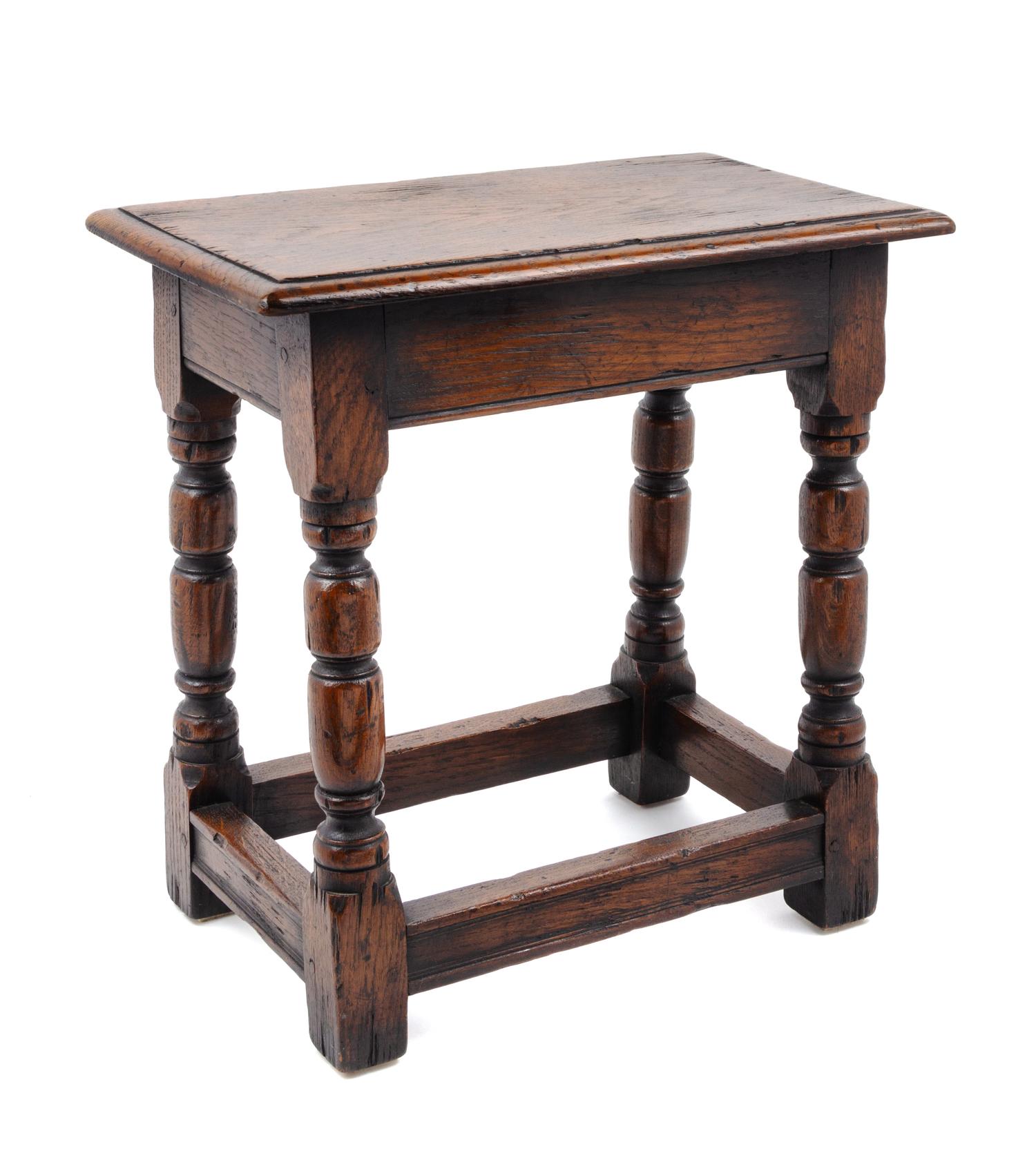 A William and Mary Style Oak Stool