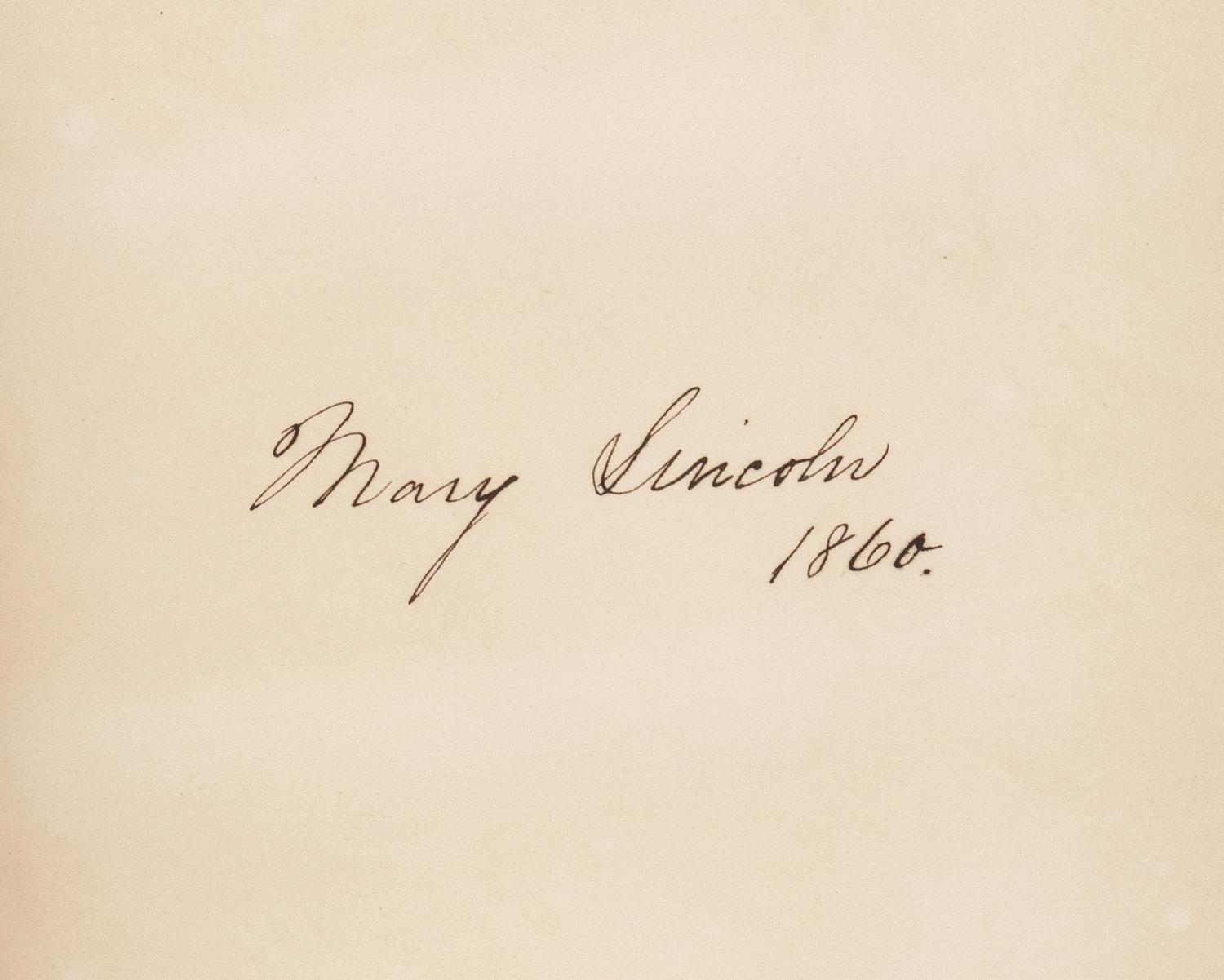[LINCOLN, Mary Todd (1818-1882), her copies]. IRVING, Washington. Life of George Washington. New York: G.P. Putnam, 1860.