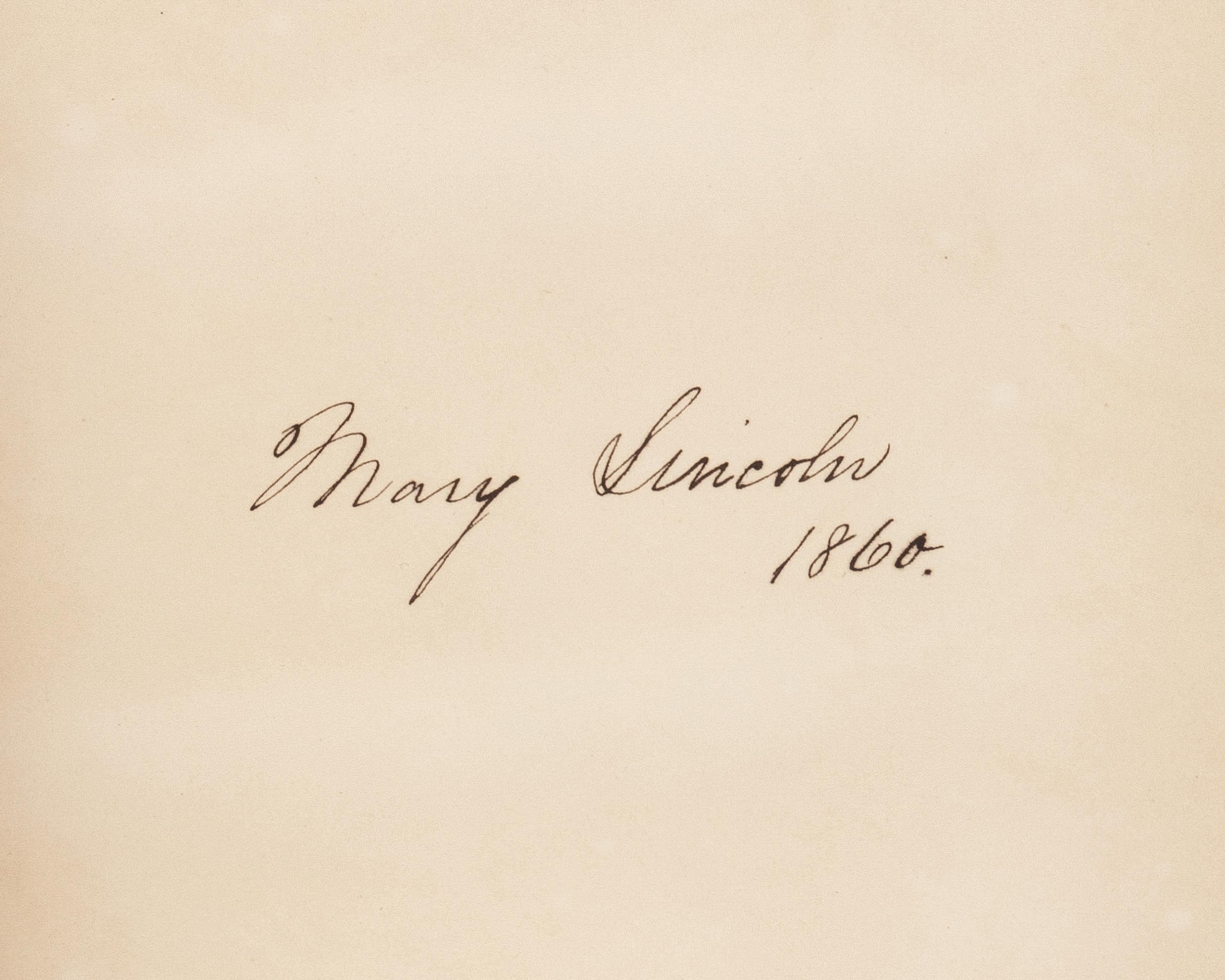 [LINCOLN, Mary Todd (1818-1882), her copies]. IRVING, Washington. Life of George Washington. New York: G.P. Putnam, 1860.