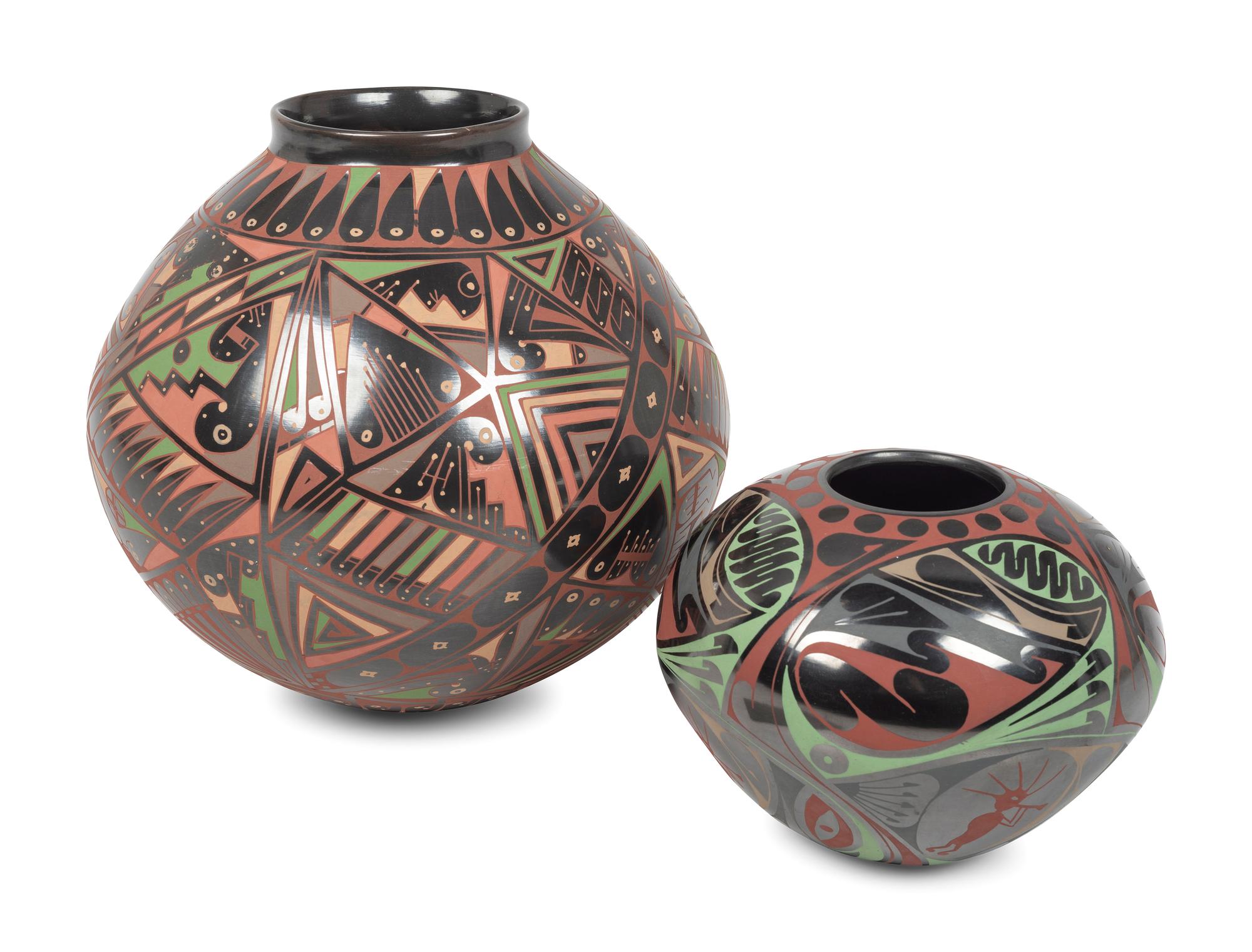 Mata Ortiz Polychrome Pottery, with Mirror Finish