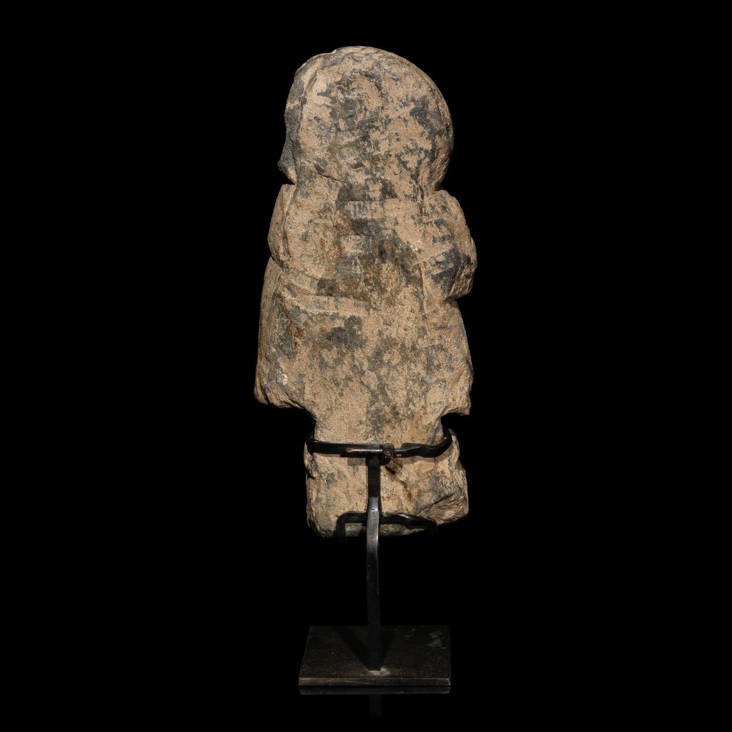 A Gandharan Grey Schist Standing Figure of Bodhisattva Maitraya, 3rd-5th Century