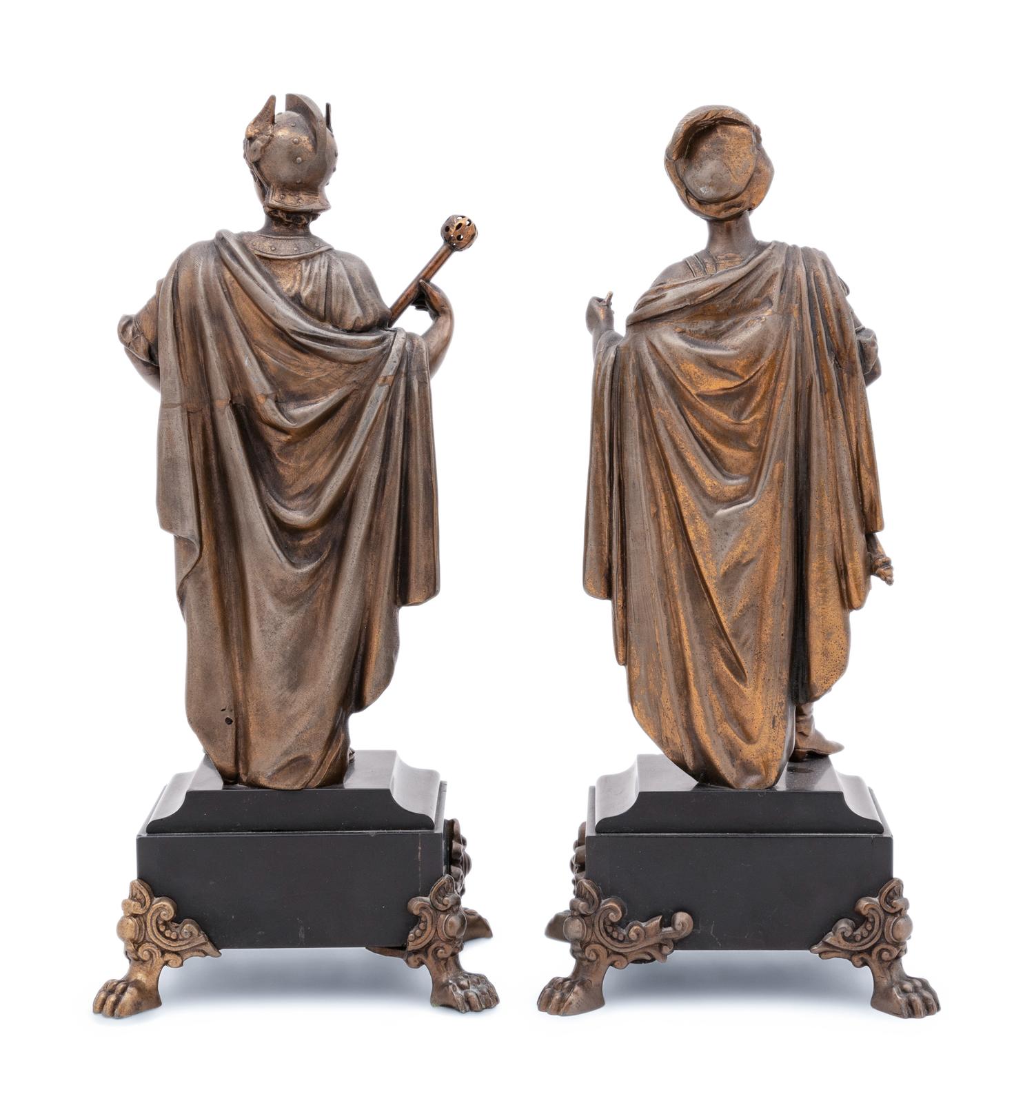A Pair of Continental Cast Metal Figures