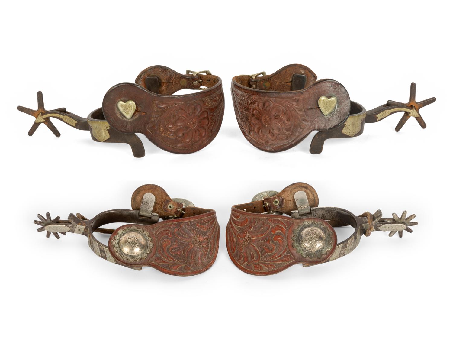 Kelly Brothers Steer Head Spurs and Crokett Spurs