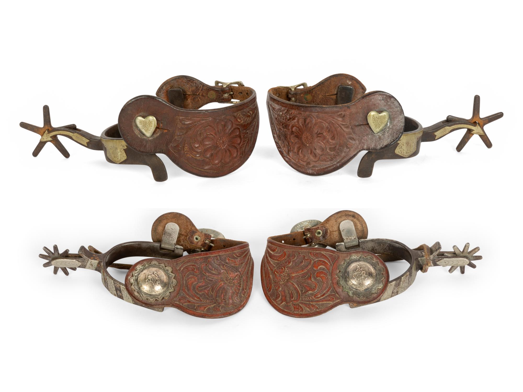 Kelly Brothers Steer Head Spurs and Crokett Spurs