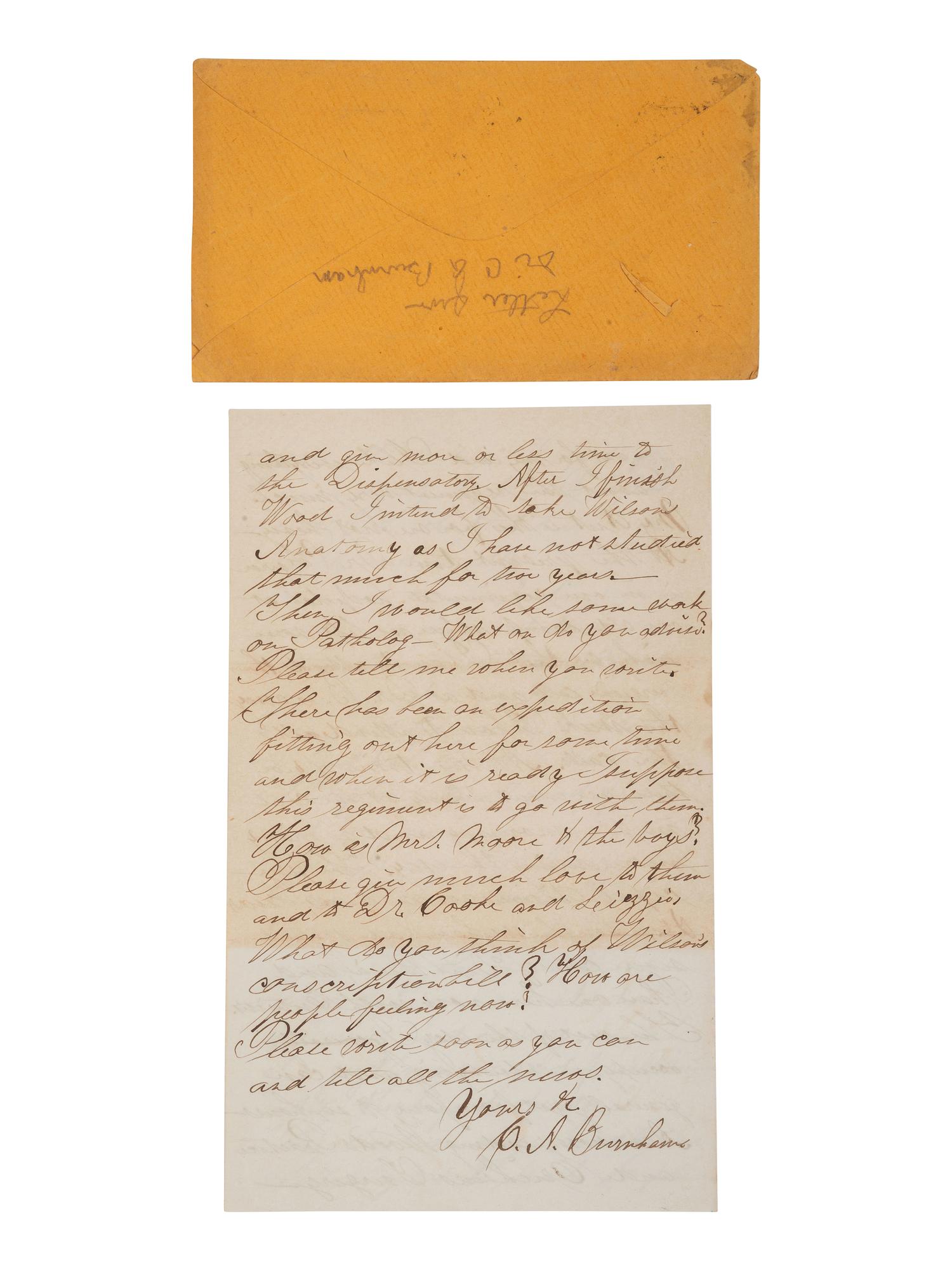 [CIVIL WAR]. ANDREW, John A. ALS related to the "Returning of the Flags" of MA Union regiments.