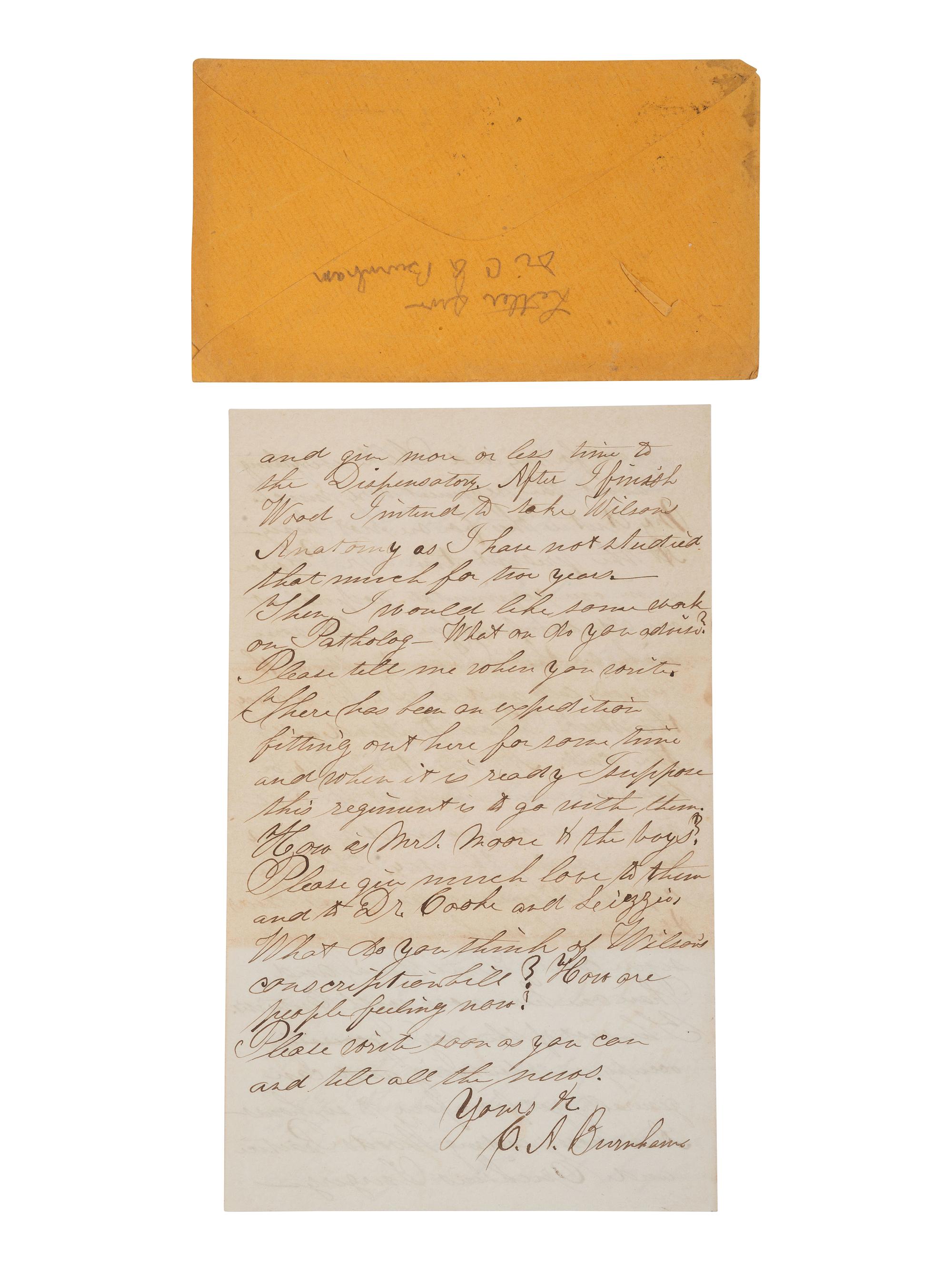 [CIVIL WAR]. ANDREW, John A. ALS related to the "Returning of the Flags" of MA Union regiments.