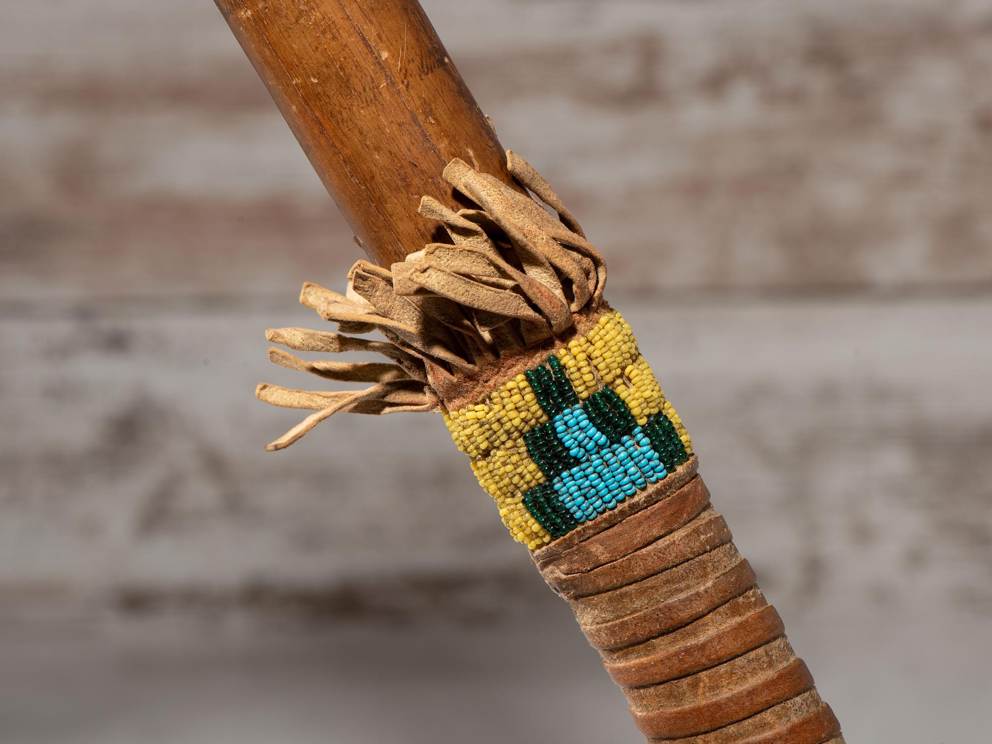 Northern Plains Spontoon Pipe Tomahawk, with Beaded Drop