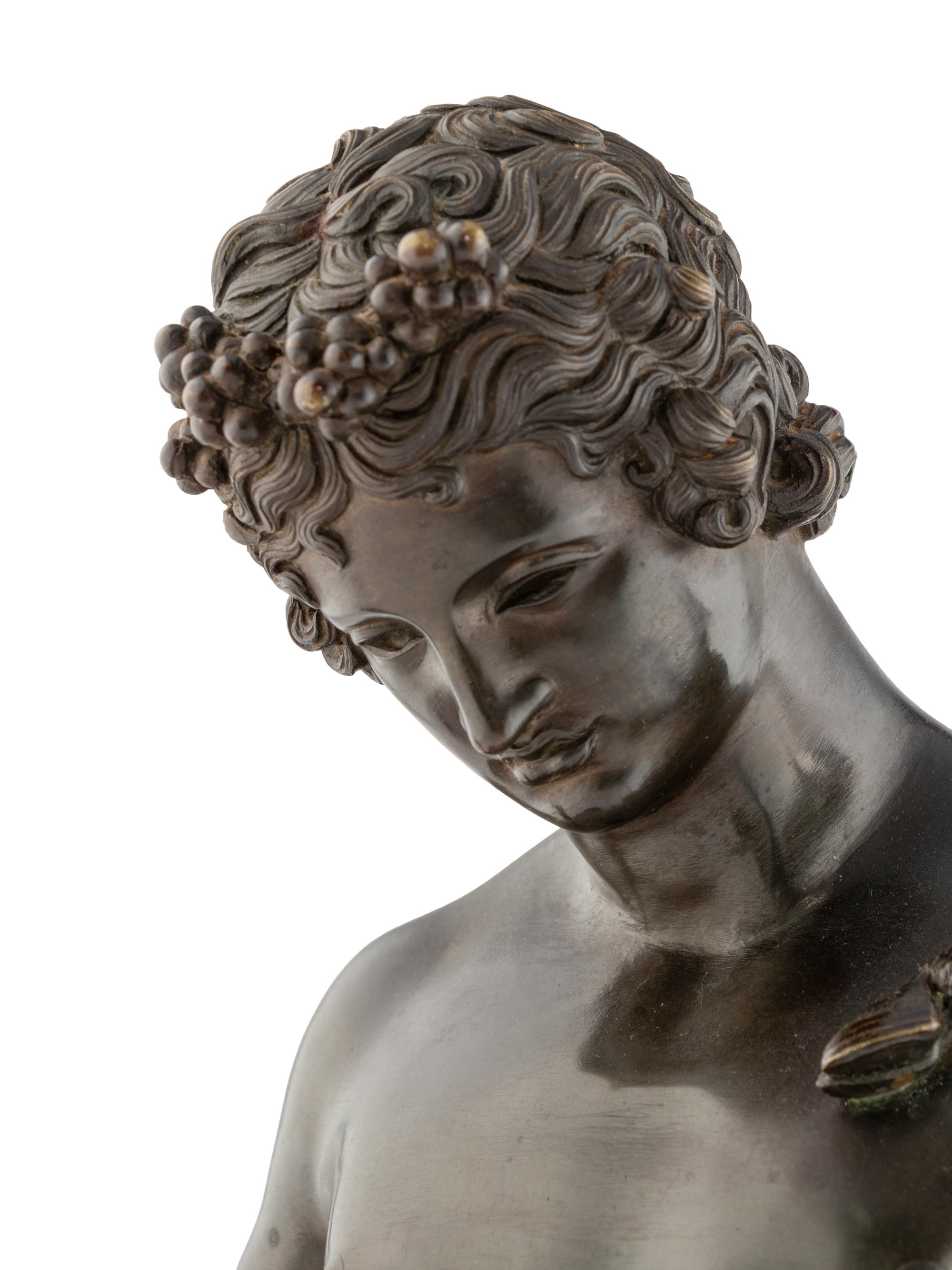 A Pair of Grand Tour Bronze Figures of Narcissus and Venus