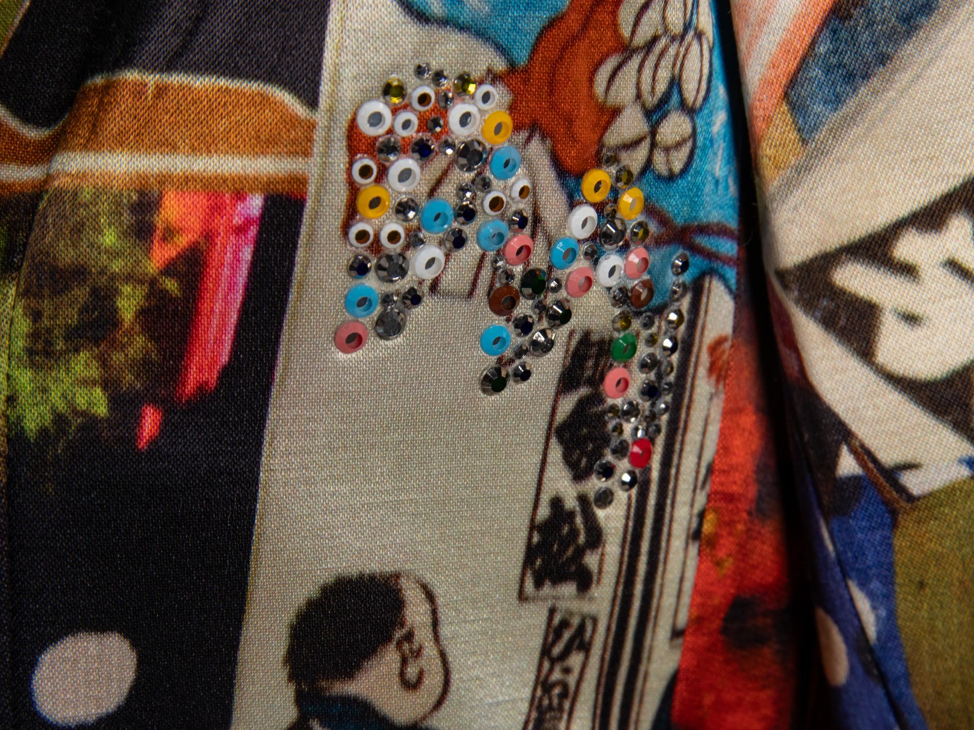 LIBERTINE, EMBELLISHED ALL-OVER PRINT TAILORED JACKET