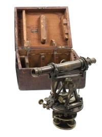 An English Brass Theodolite Length of scope 11 inches. — TROUGHTON & SIMMS, LONDON, 19TH CENTURY
