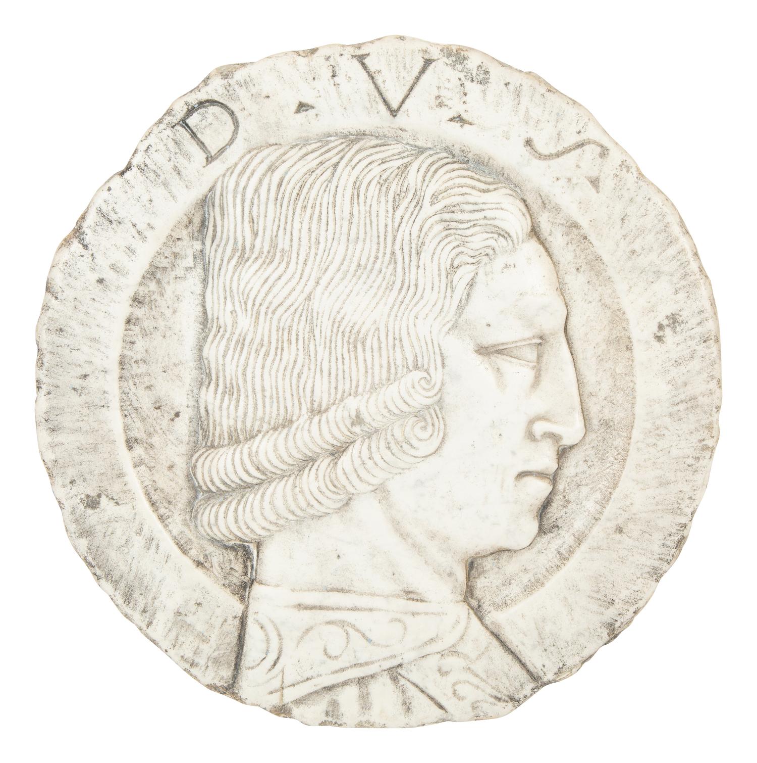 A Collection of Six Italian Marble Bas Relief Profile Portrait Plaques