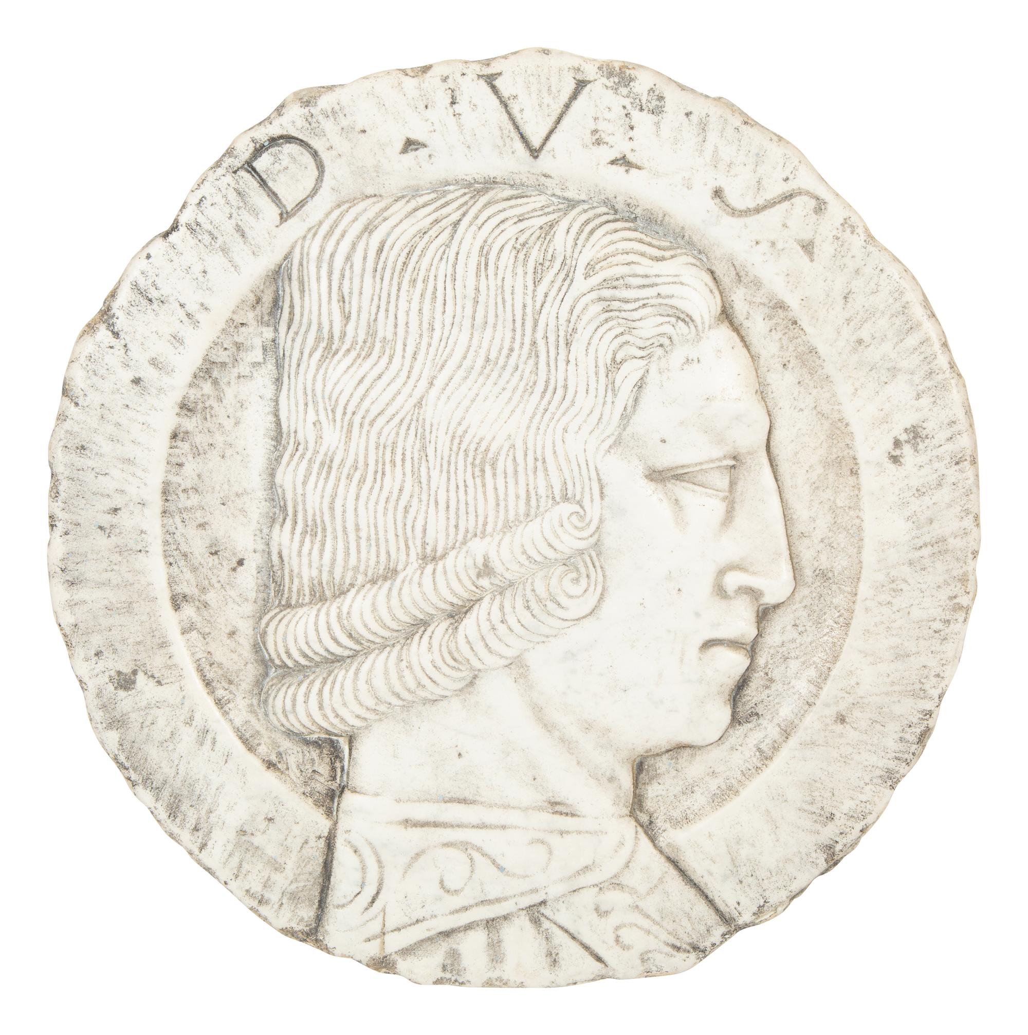 A Collection of Six Italian Marble Bas Relief Profile Portrait Plaques